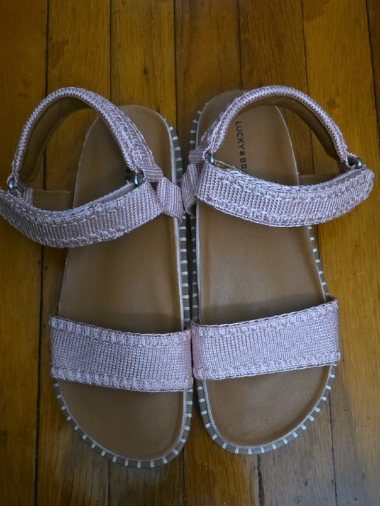 Lucky Brand Shoes - Lucky Brand Blush Pink Velcro Strap Sandals